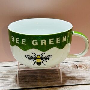 Bee Green Coffee Mug Cup 16 ounces